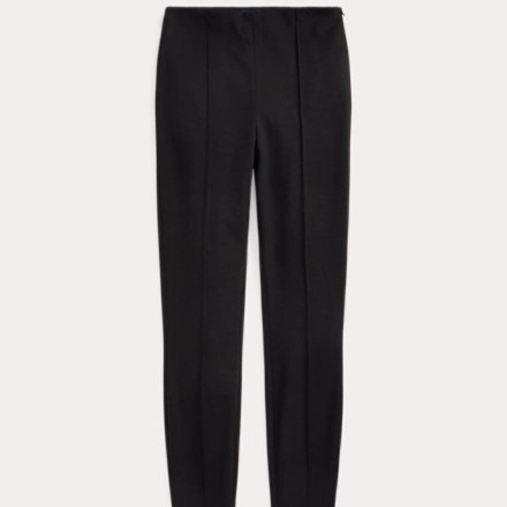 Polo Ralph Lauren Leggings Pants Women's XS Black Ponte Stretch Ankle Zip
